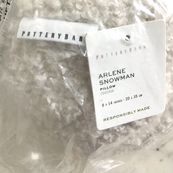 Pottery Barn Pillow Arlene The Snowman New With Tag - Picture 11 of 11